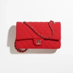 Chanel classic chain bag - red