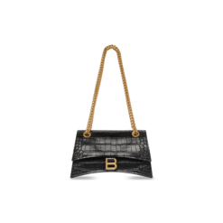 WOMEN'S CRUSH SMALL CHAIN BAG CROCODILE EMBOSSED IN BLACK