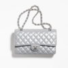 CLASSIC HANDBAG Pearly Lambskin & Silver-Tone Metal