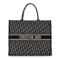 CHRISTIAN DIOR Oblique Large Book Tote Blue Multicolor