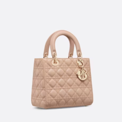 MEDIUM LADY DIOR BAG Sand Pink Cannage Lambskin