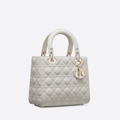 MEDIUM LADY DIOR BAG Latte Cannage Lambskin