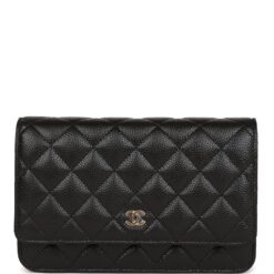 Chanel Wallet on Chain WOC Black Caviar Gold Hardware