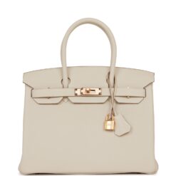 Hermès Birkin 30 Craie Togo Rose Gold Hardware