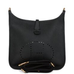 Hermès Evelyne PM Black Clemence Gold Hardware