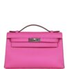Hermès Kelly Pochette Magnolia Swift Palladium Hardware