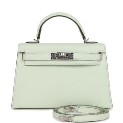 Hermès Kelly Sellier 20 Vert Fizz Chevre Palladium Hardware