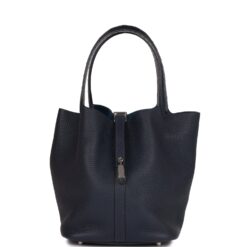 Hermès Picotin Lock 18 Bleu Nuit Clemence and Matte Alligator Touch Palladium Hardware